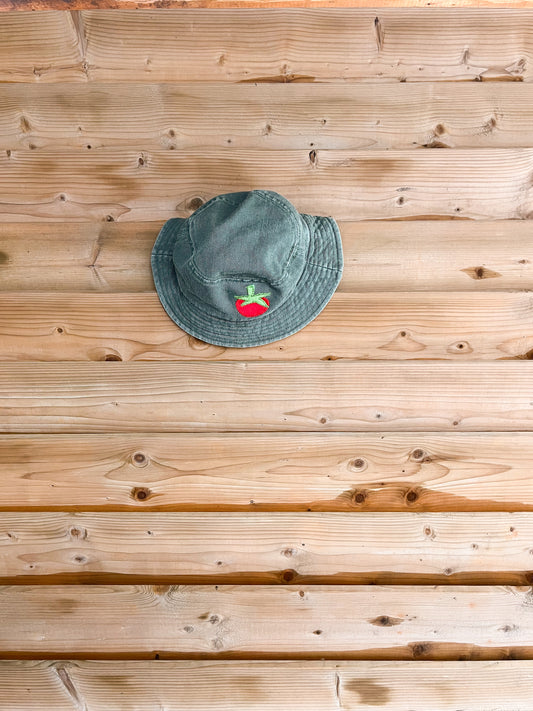 Denim Tomato Bucket Hat