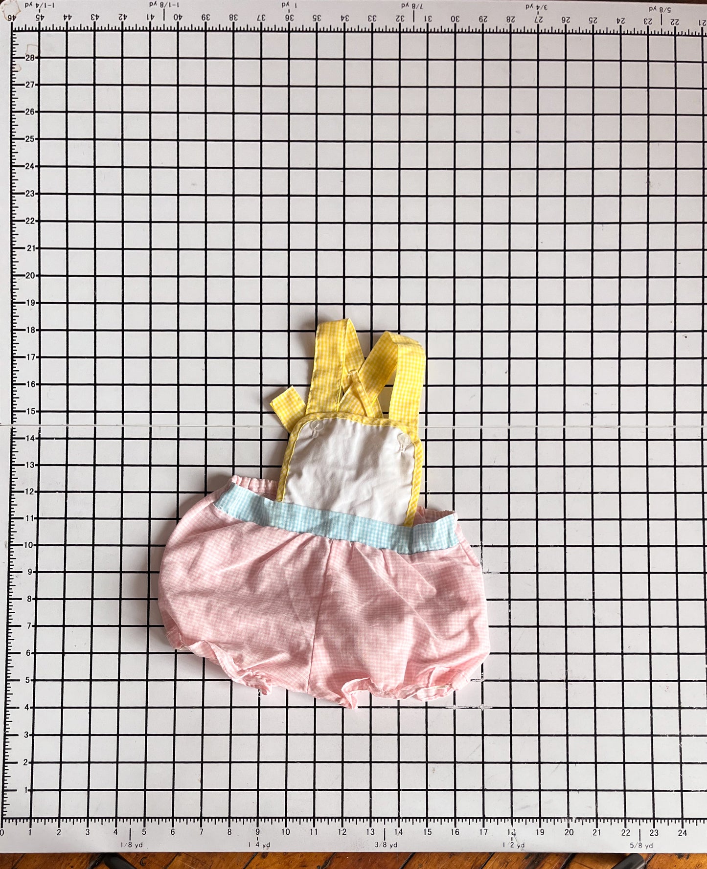 Pastel Gingham Bubble Romper  - approx size 9-12m