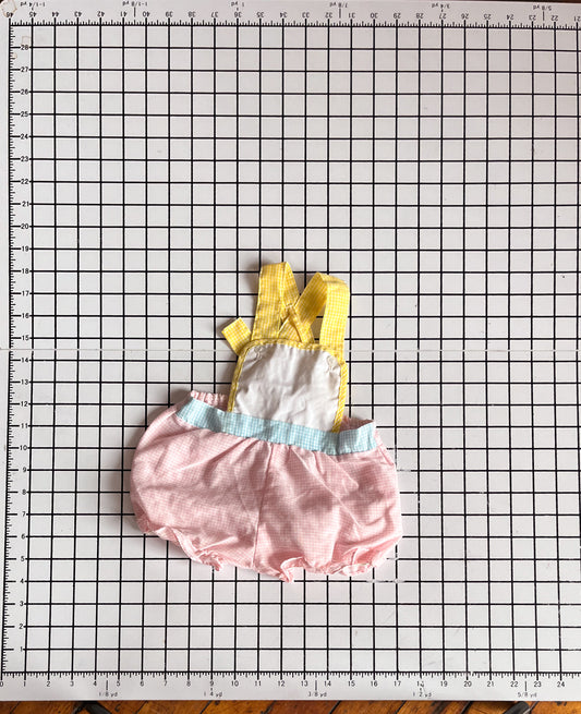 Pastel Gingham Bubble Romper  - approx size 9-12m