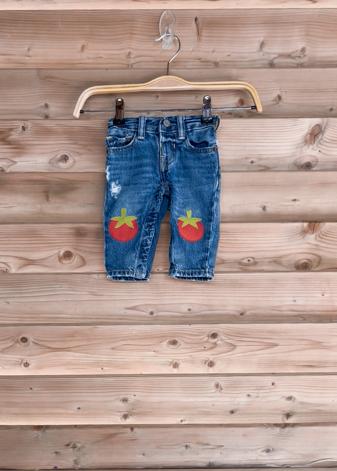 Teeny Tiny Tomato Jeans - Size 3-6mos