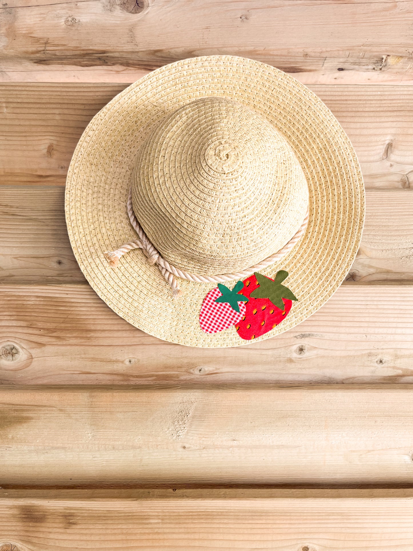Strawberry Straw Hat - size 12-24mos (Copy)