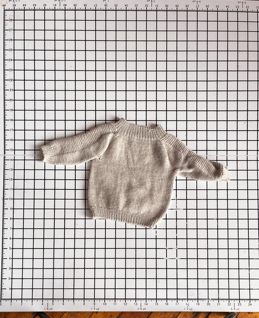 Handknit Beige Pullover - approx size 3m