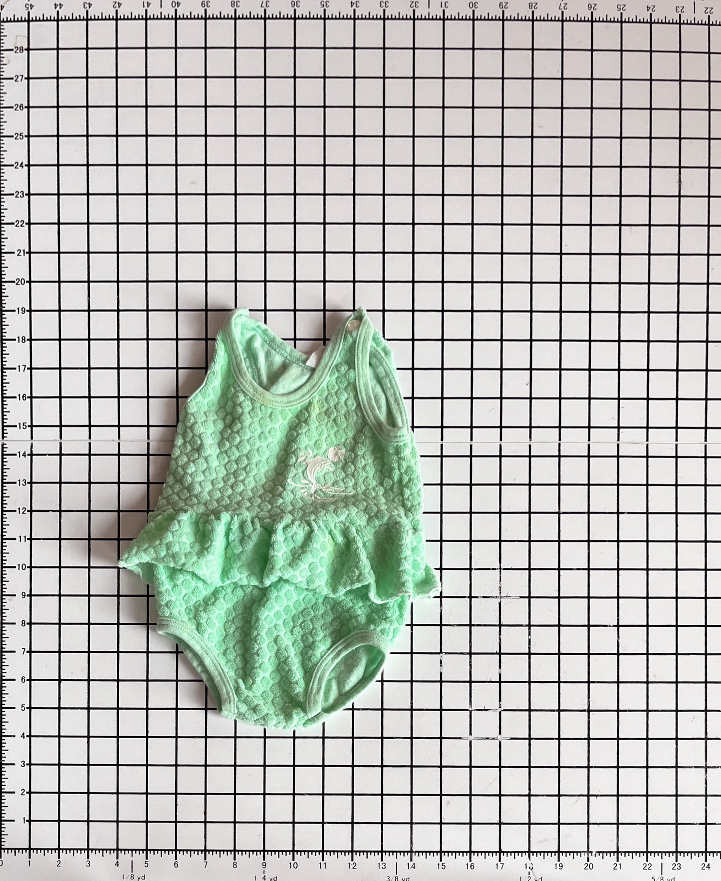 Skirted Terry Dolphin Onesie - approx size 9-12m