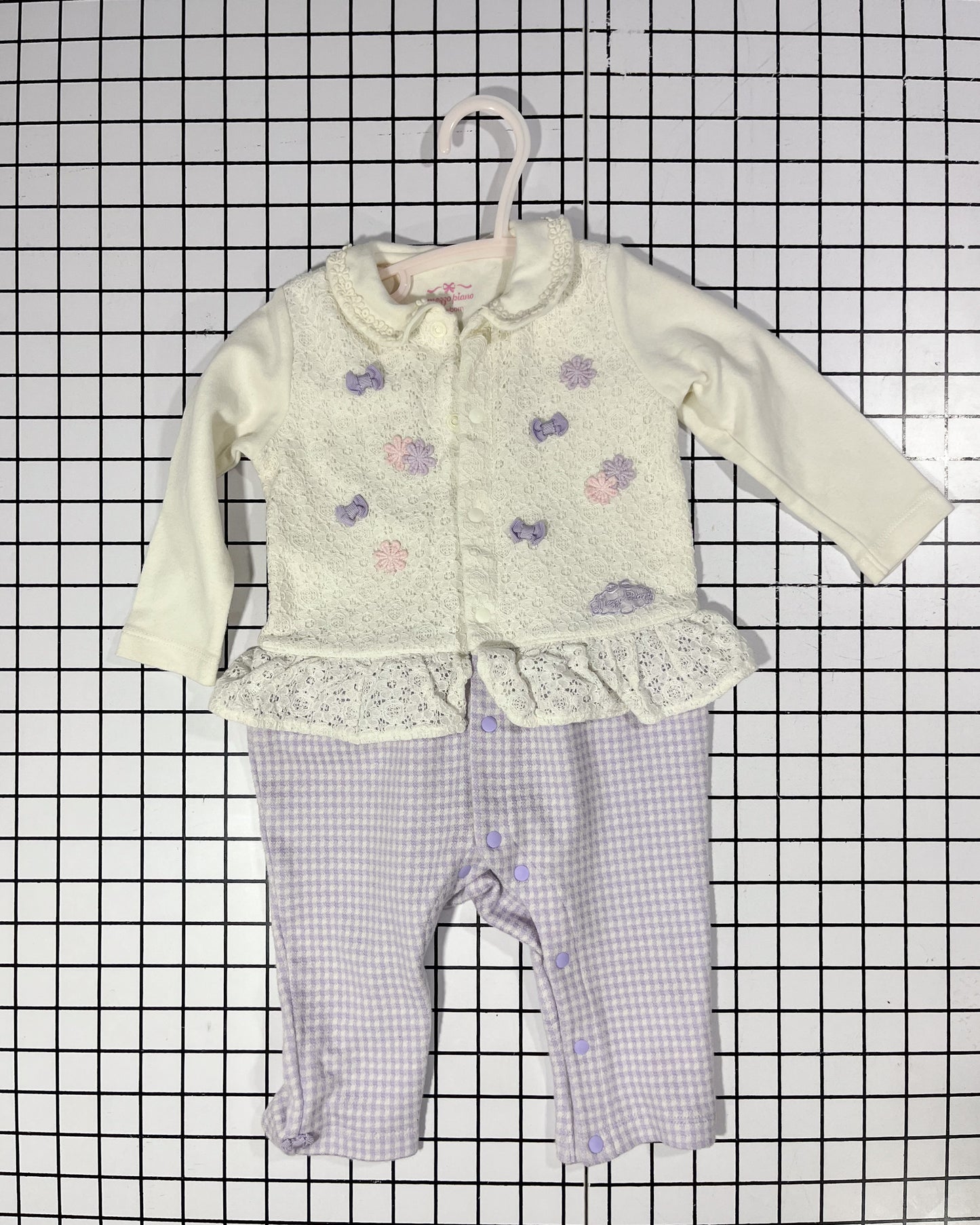 Vintage One Piece Illusion Set - - approx size 9mos