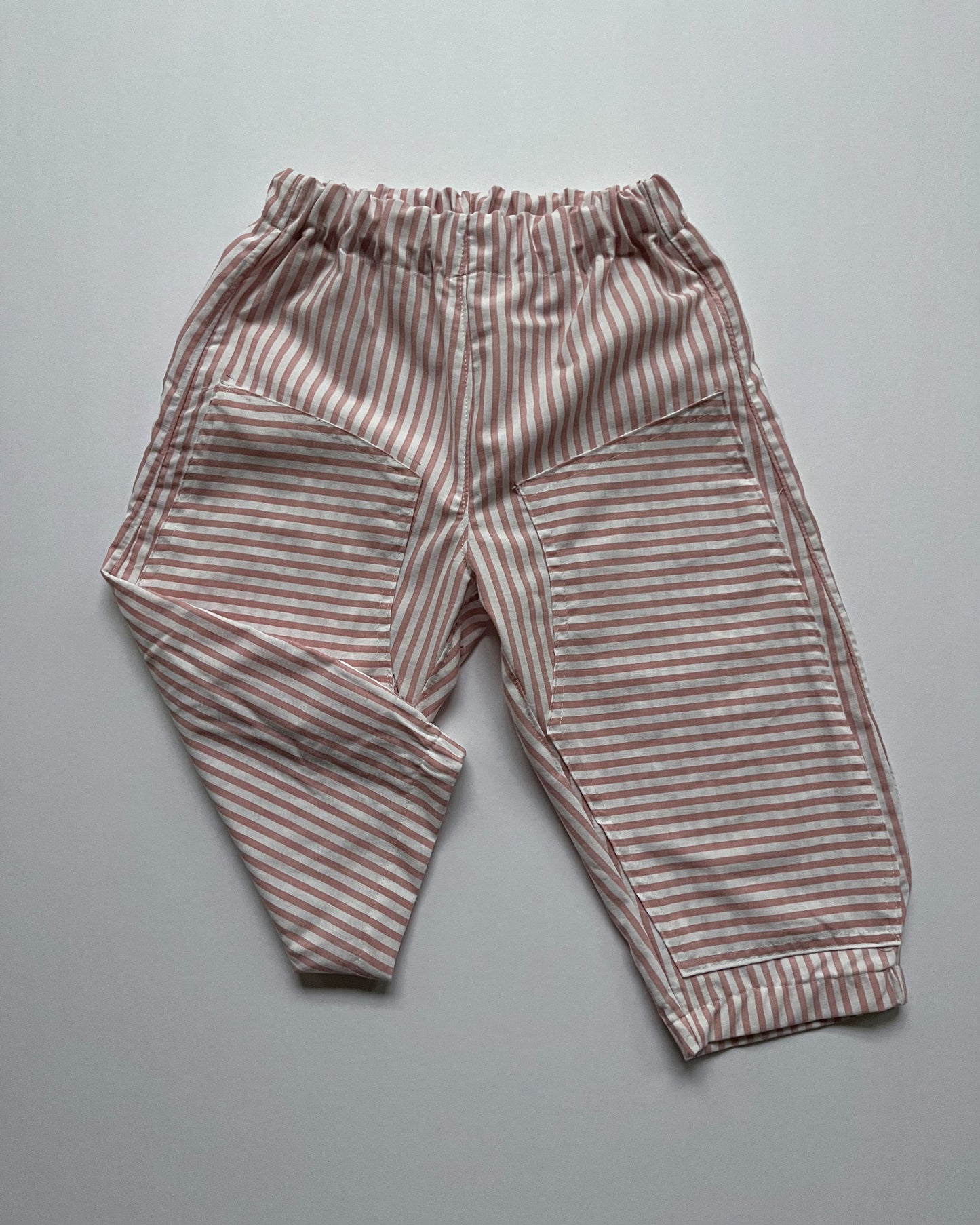 Pink Stripe Double Knee Pant - size 2T