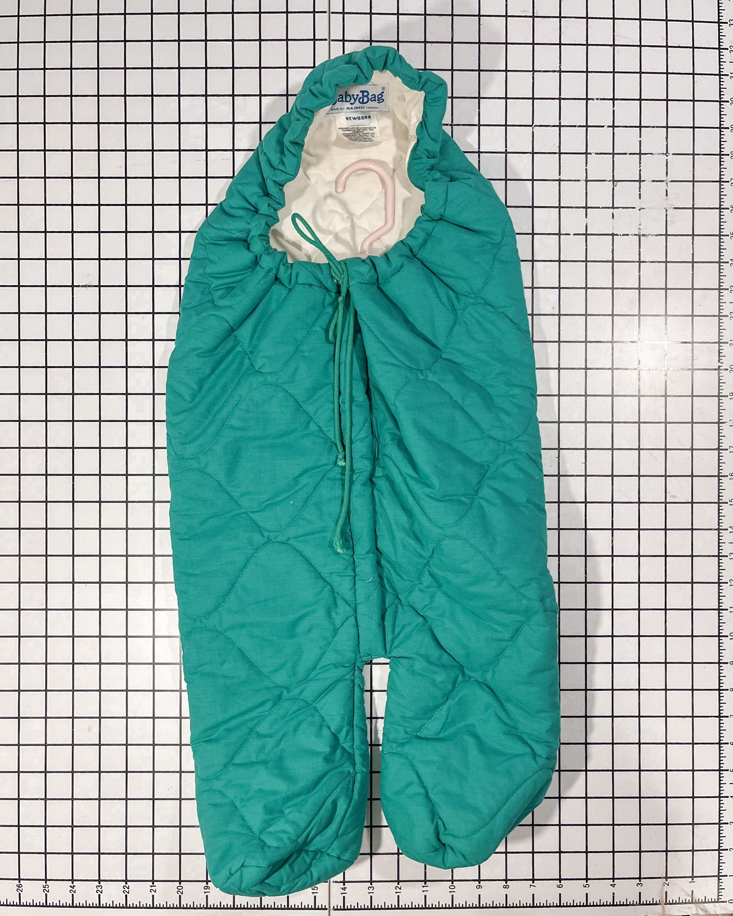 Vintage Teal Baby Bag - approx size nb-6mos