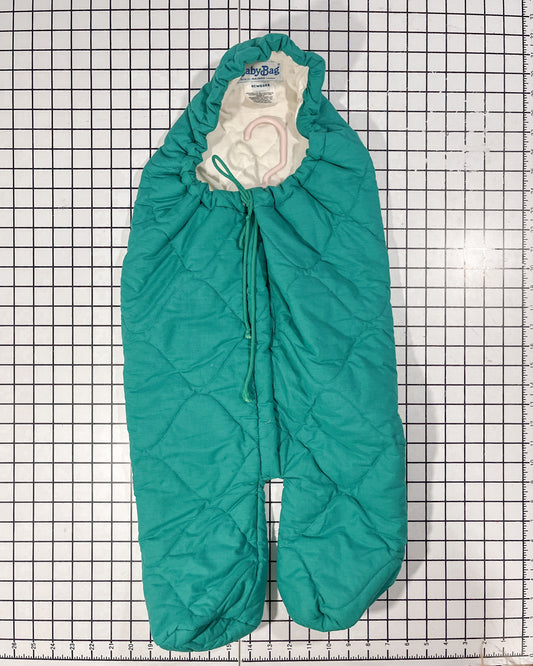 Vintage Teal Baby Bag - approx size nb-6mos