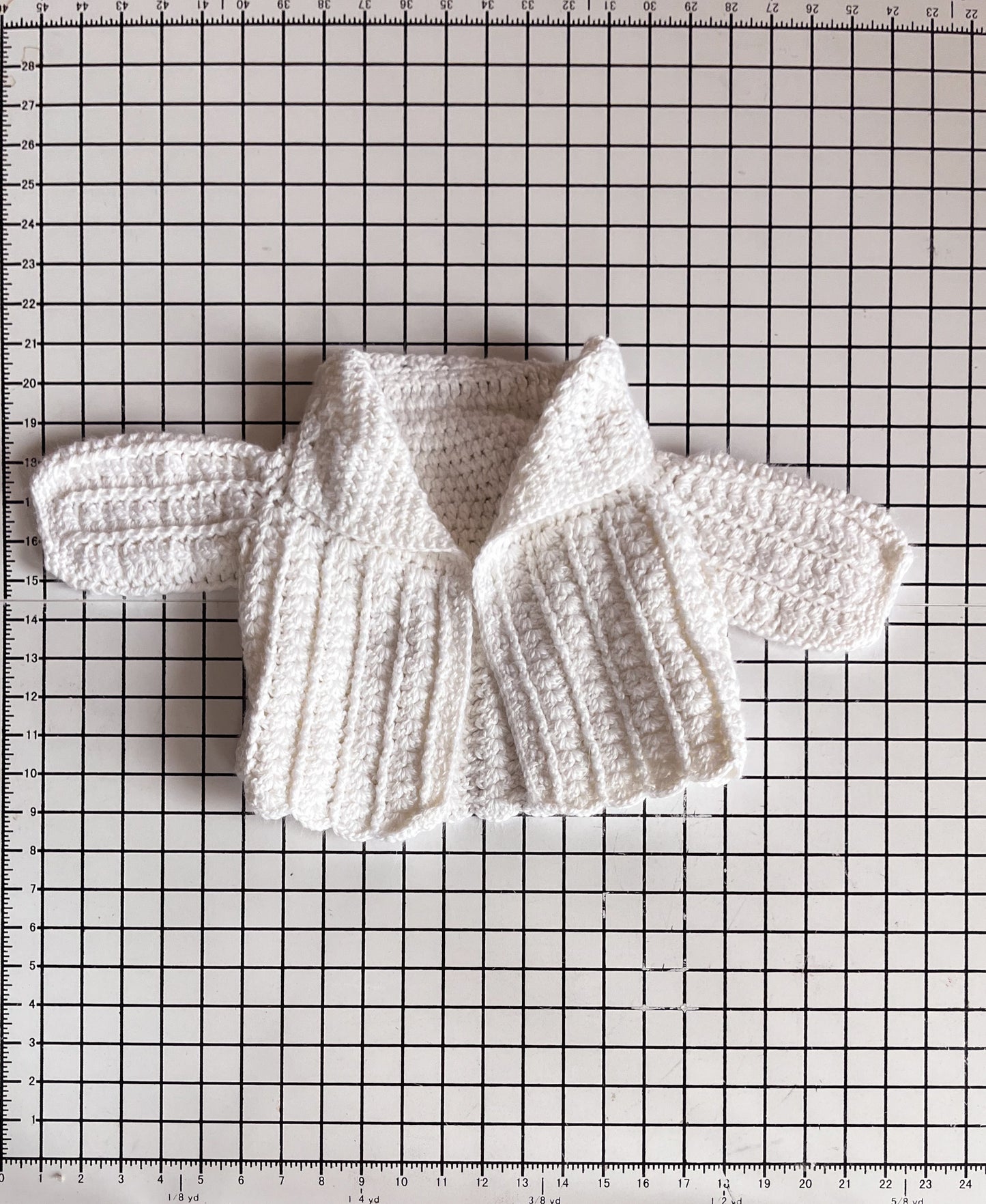 Handknit Cardigan- approx size 0-3m