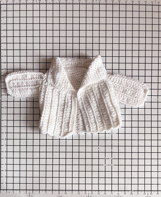 Handknit Cardigan- approx size 0-3m