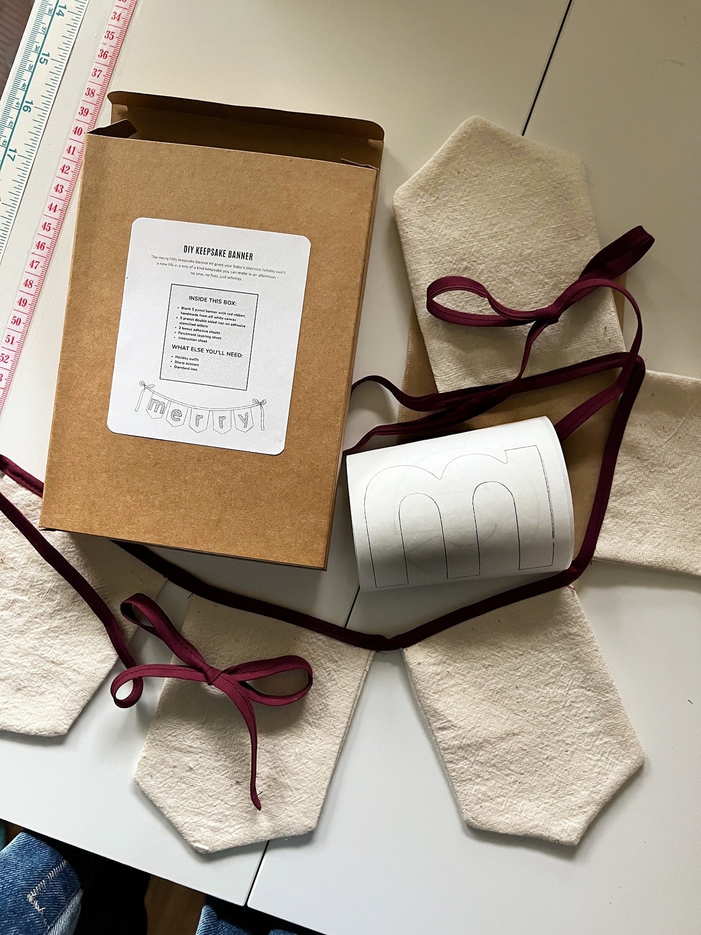 DIY keepsake banner - MERRY