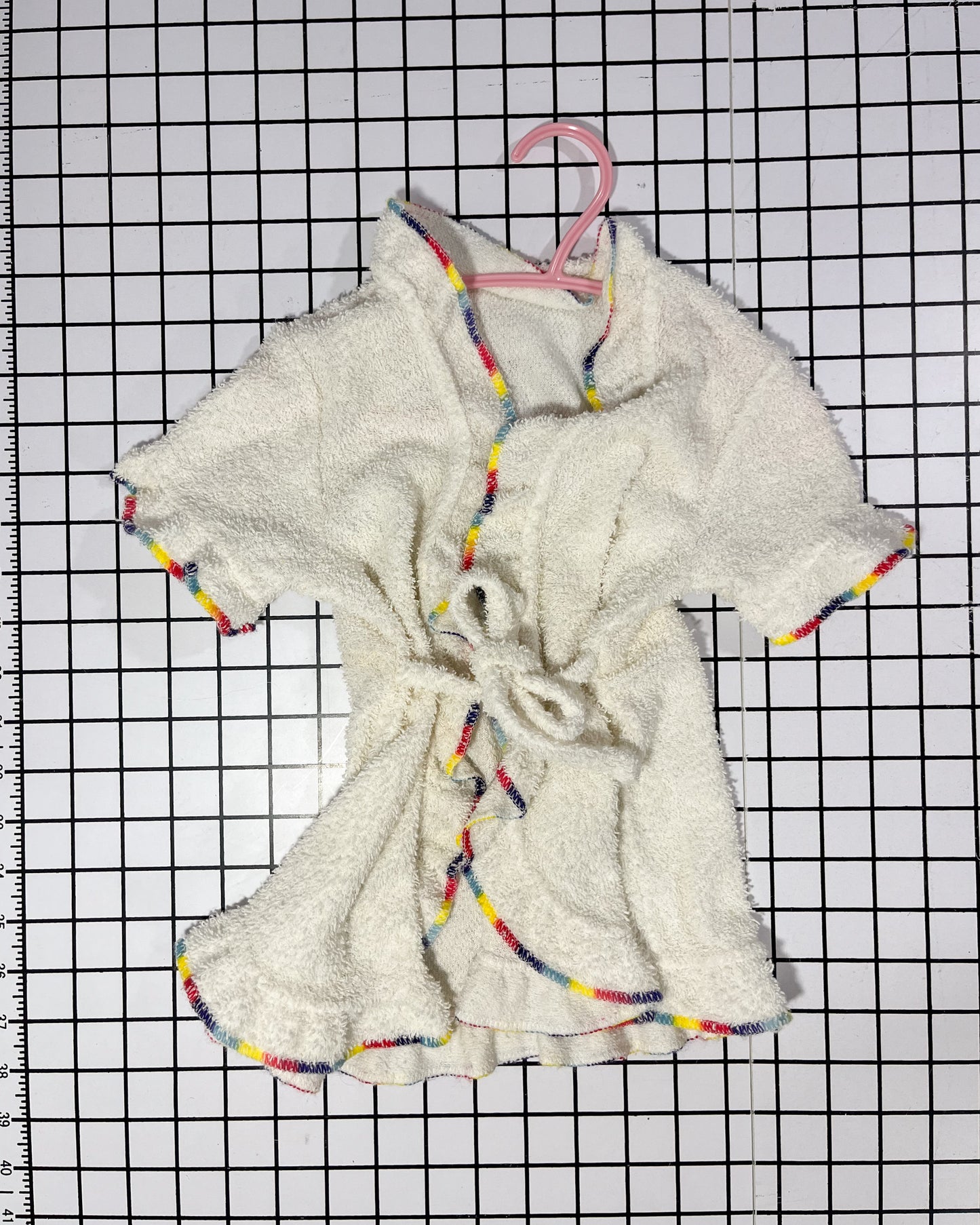 Vintage Rainbow Trim Bathrobe - size 6-12mos