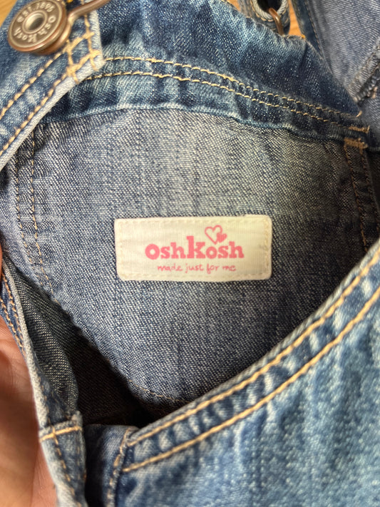 Denim Strawberry Overall Skirt- size 6
