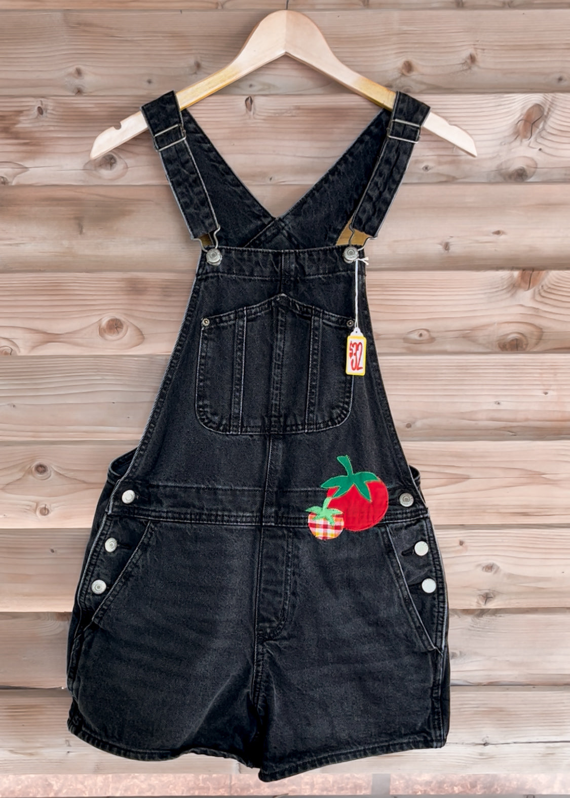 Tomato Overall Shorts - Adult Size Small