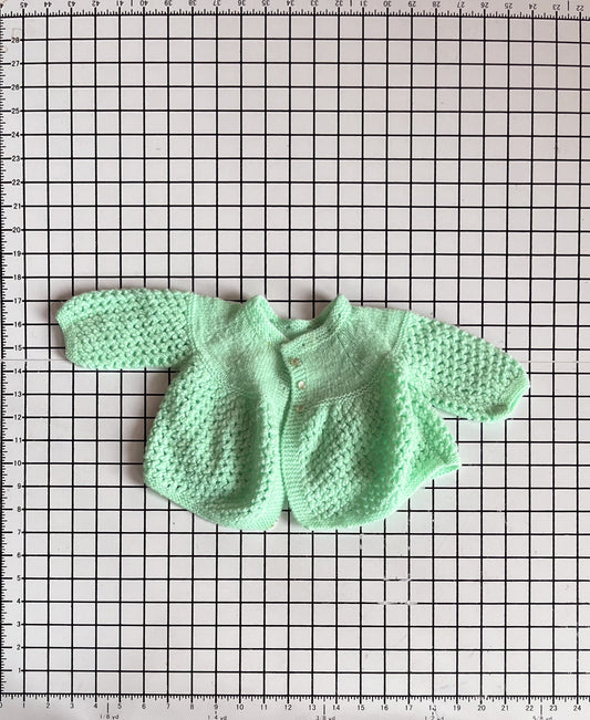 Blue Handknit Cardigan - approx size 6m
