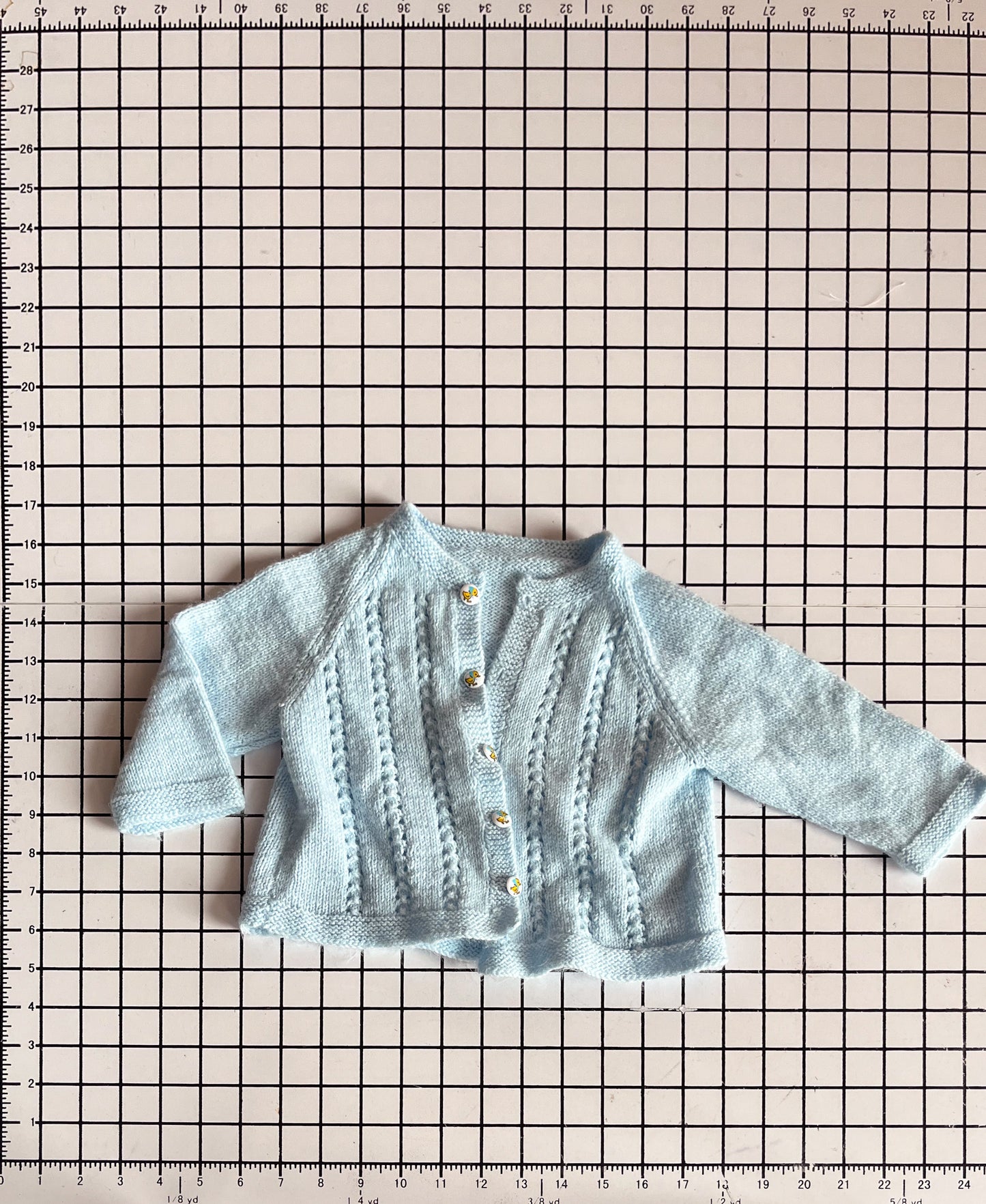Duck Button Cardigan - approx size 12m