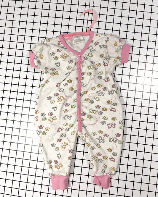 Vintage Floral Bubble Romper - approx size 12mos