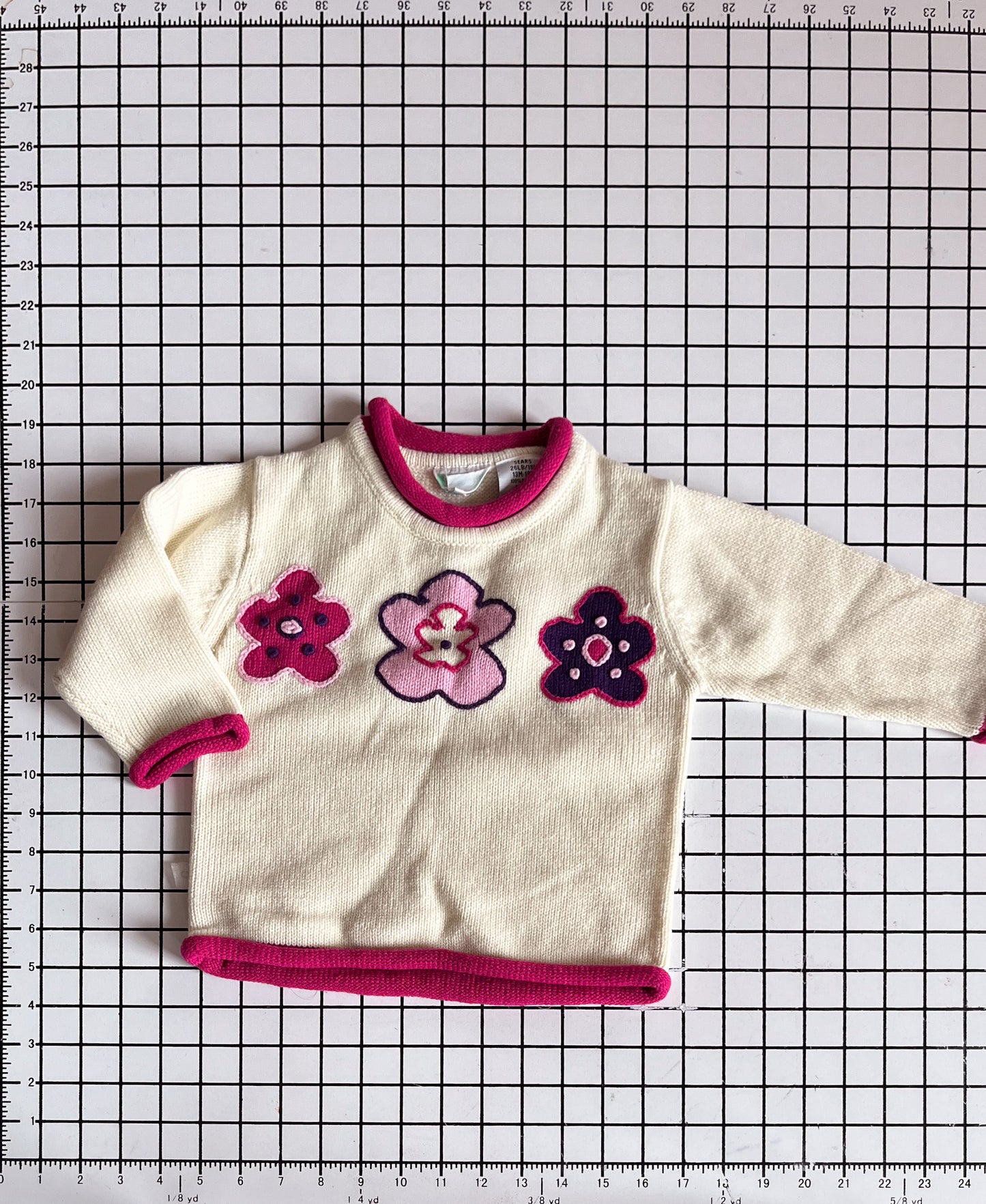 Sears Baby Floral Sweater - approx size 12-18m