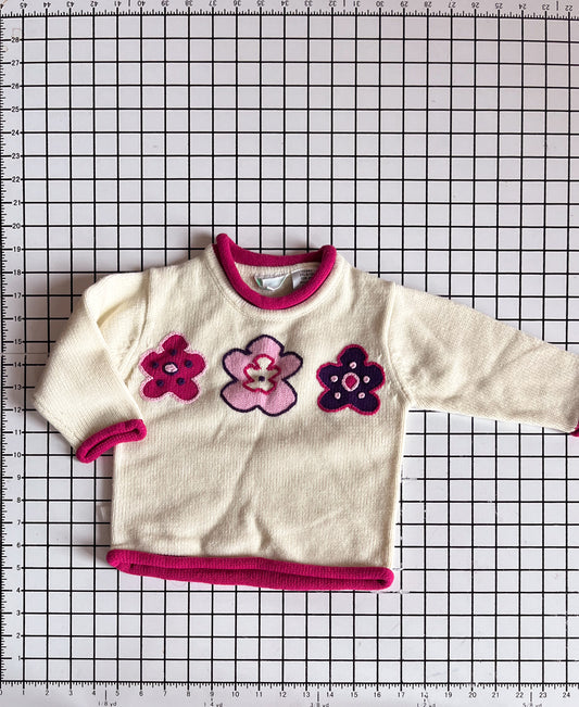 Sears Baby Floral Sweater - approx size 12-18m