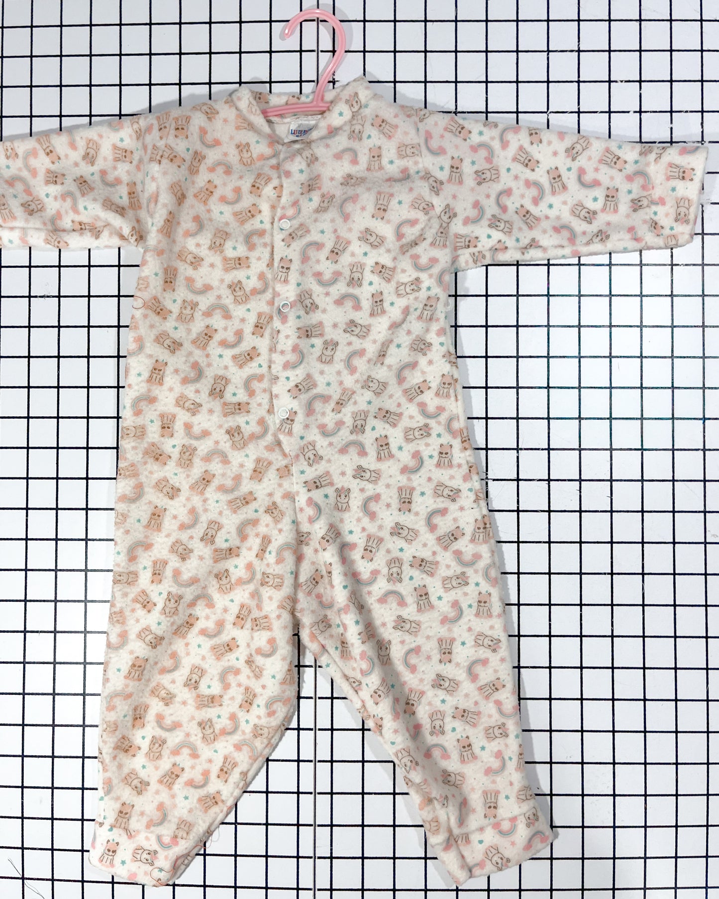 Vintage Flannel Unicorn Sleeper - approx size 12-18mos