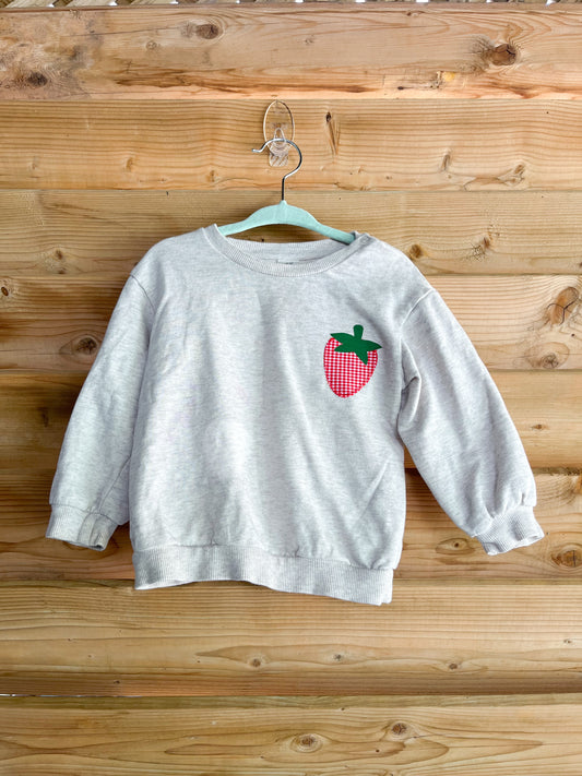 Strawberry crewneck - size 12-18mos
