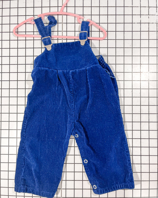 Vintage Blue Corduroy Overalls - approx size 12mos