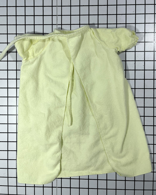 Vintage pale yellow flannel smocked nightgown - approx size 9-12mos