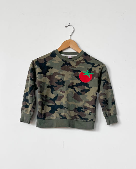 Green Camo Tomato Crewneck - size 5ish