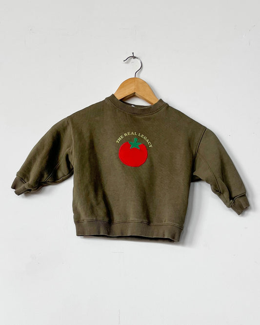 Olive Green Tomato Crewneck - size 2T