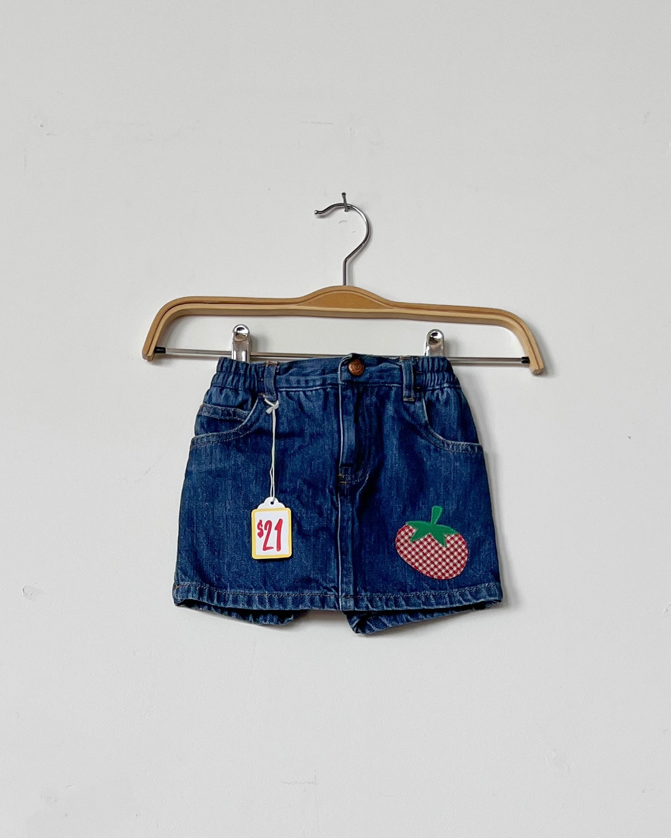 Denim Tomato Skort - Size 6-12mos