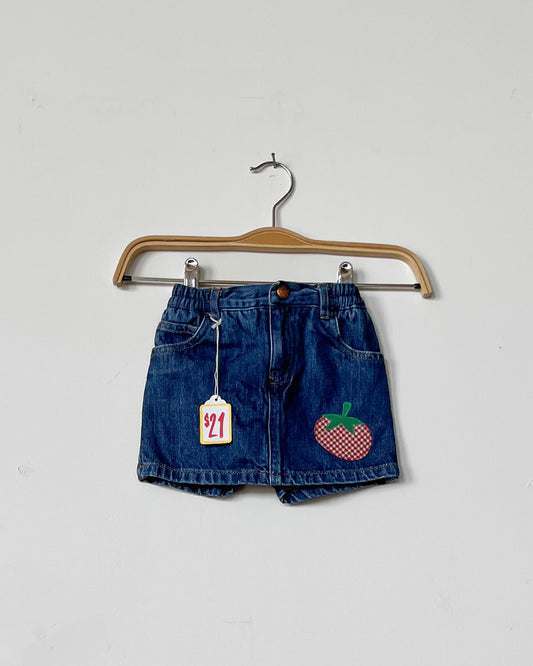 Denim Tomato Skort - Size 6-12mos