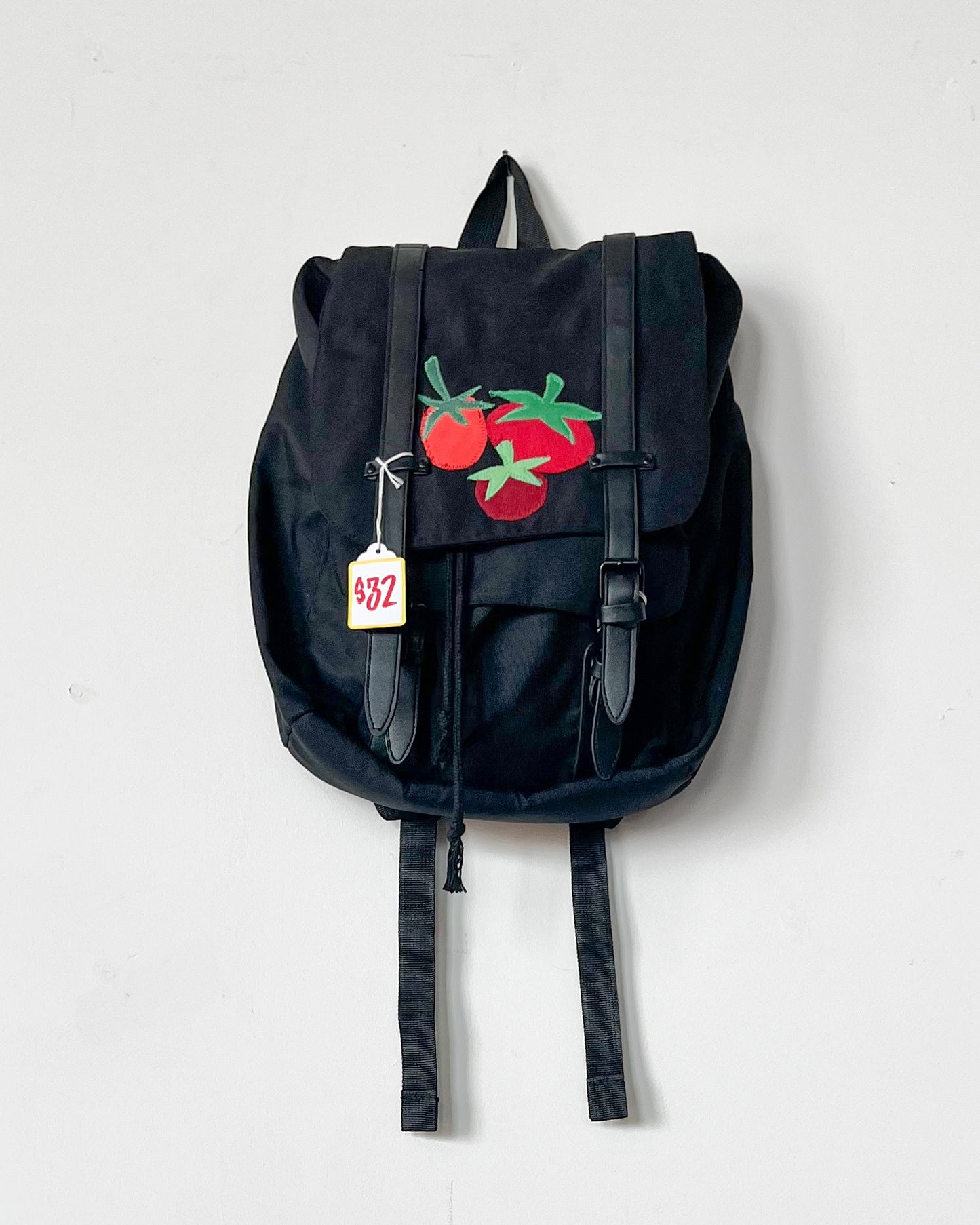 Black Canvas Tomato Cargo Backpack