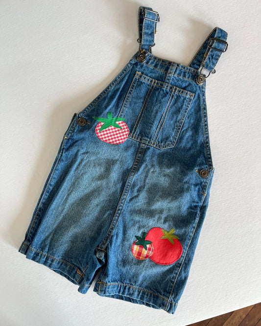 Denim Tomato Overalls - size 3T