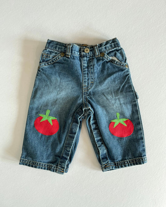 Wide Leg Tomato Workwear Jeans - Size 6-12m